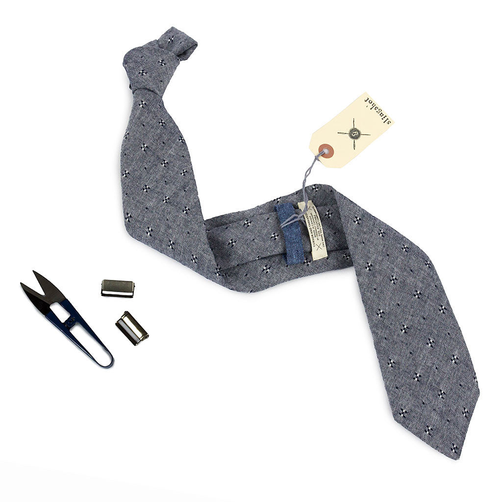 Grey Chambray Necktie