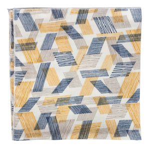 Blue and yellow cotton bandana made in Canada