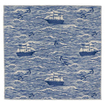 Swell Ships Blue Japanese Cotton Pocket Square Made in Canada